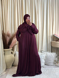 SS ABAYA SET (PLUM)