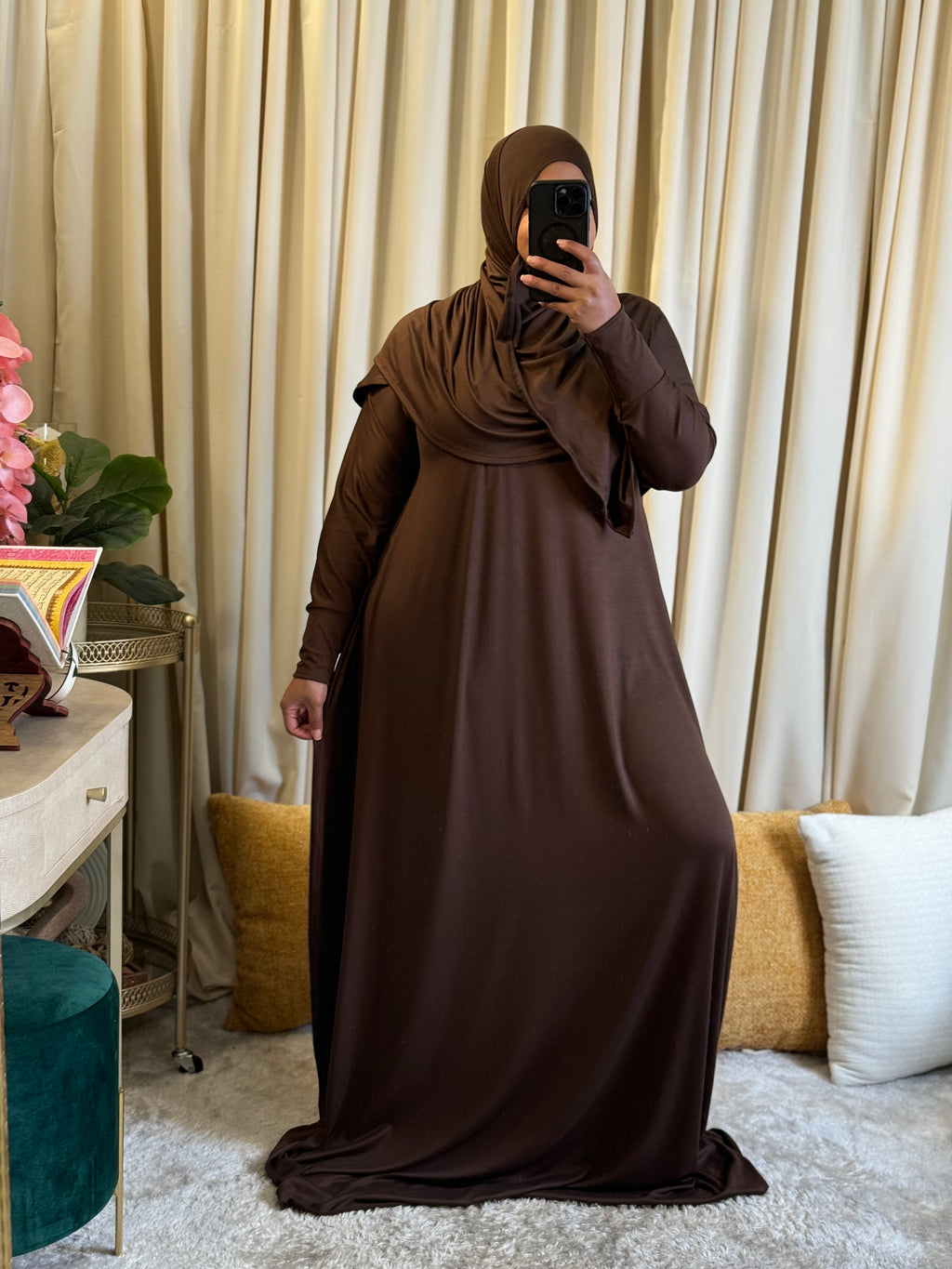 SS ABAYA SET (COFFEE)