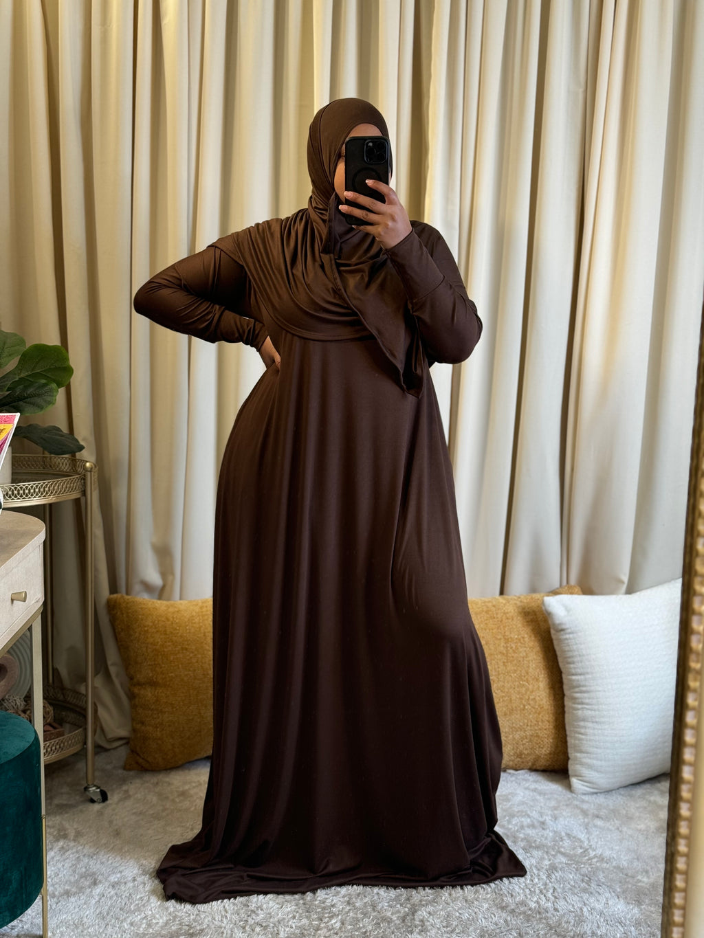 SS ABAYA SET (COFFEE)
