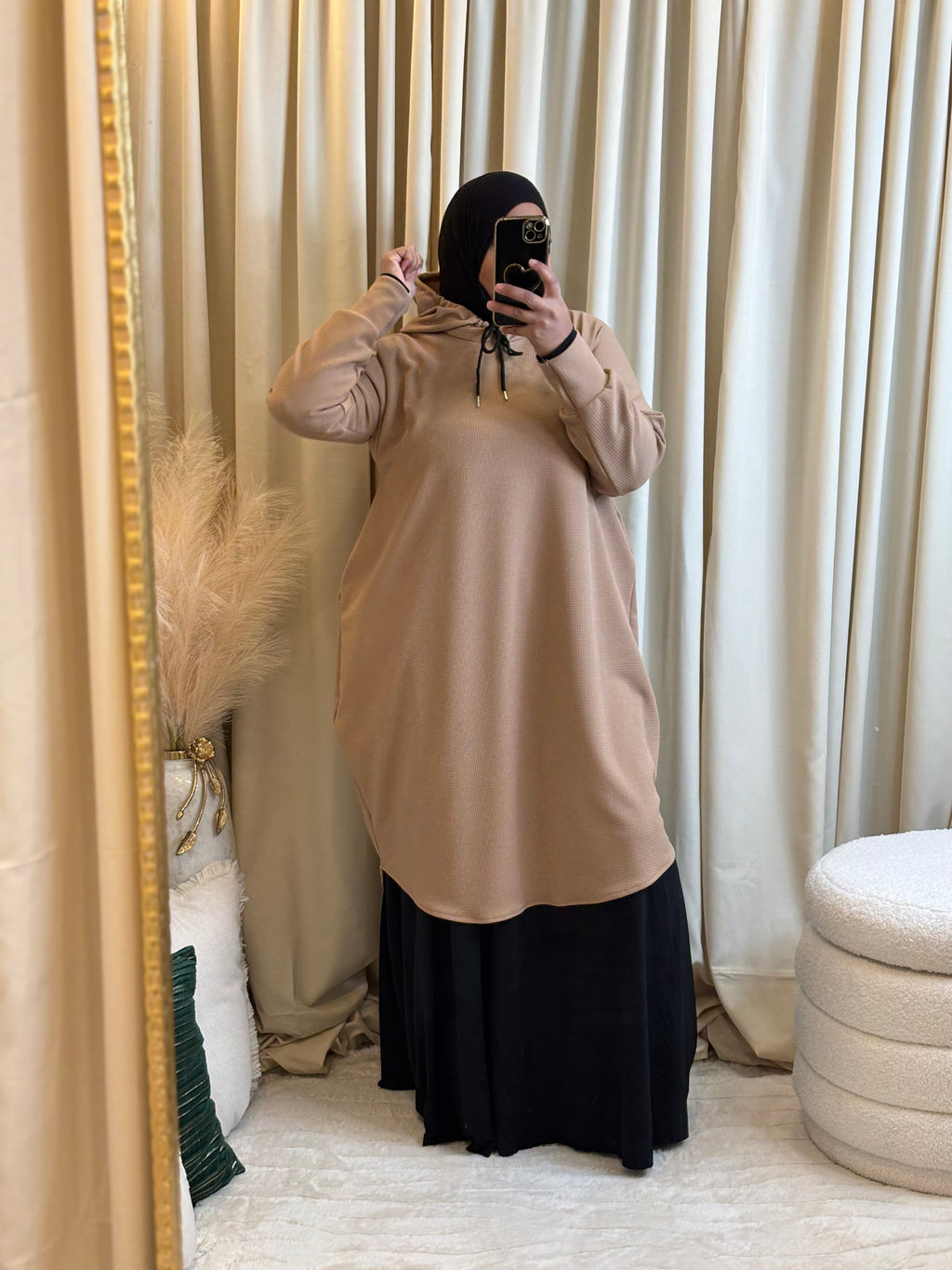 SS HOODIE TUNIC (MOCHA)