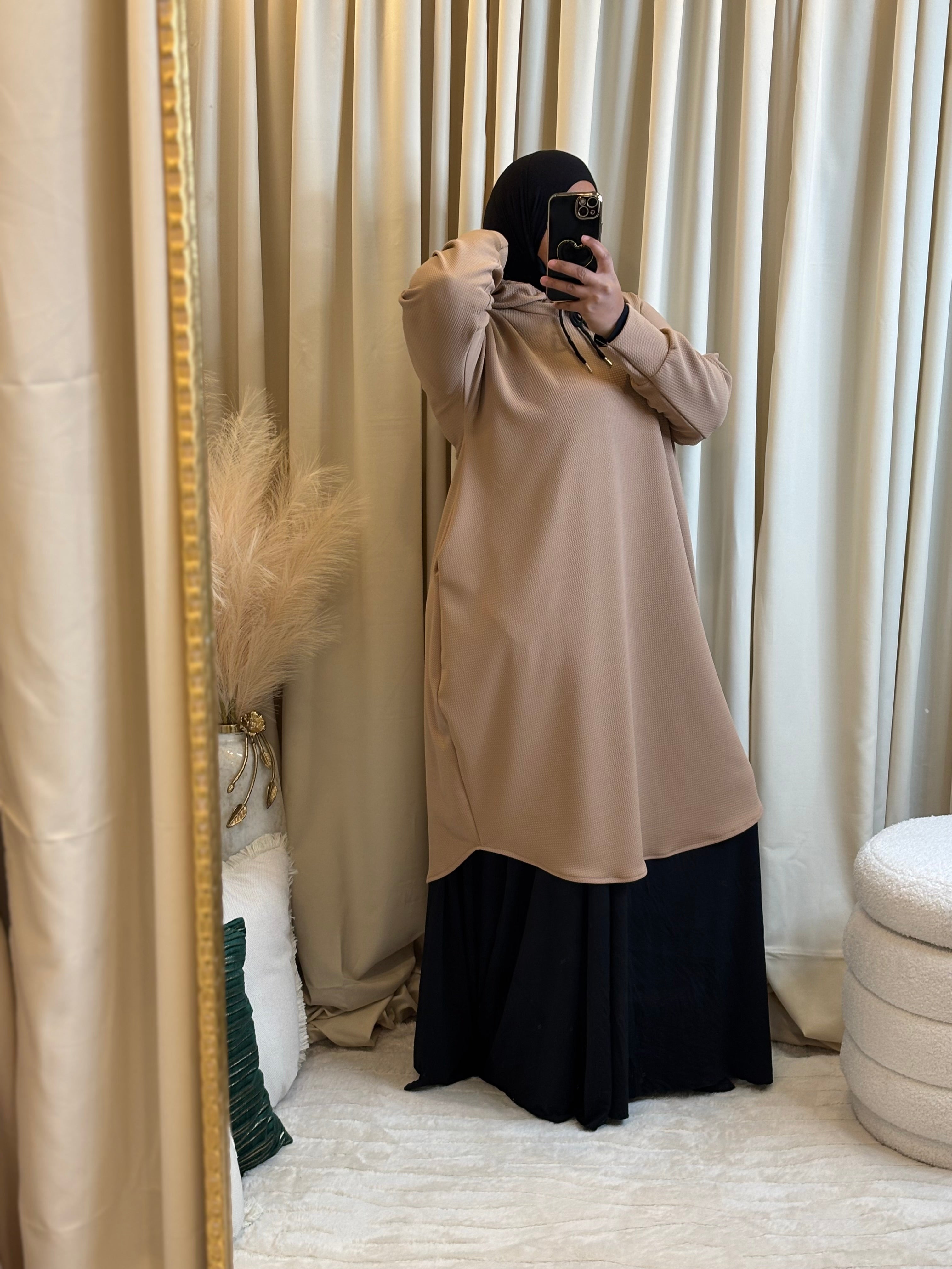 SS HOODIE TUNIC (MOCHA)
